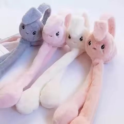 Soft Fluffy Rabbit Ears Headband | Moving Ears Plush