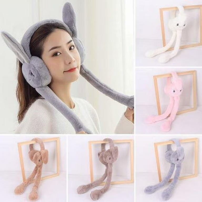 Soft Fluffy Rabbit Ears Headband | Moving Ears Plush