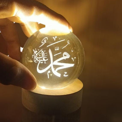 Crystal Ball 3D Arabic Night Lamp – Islamic Table Light