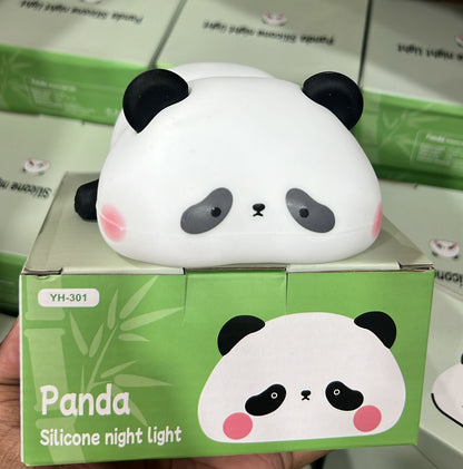 Cute Panda Night Light Silicone Soft Lamp Portable