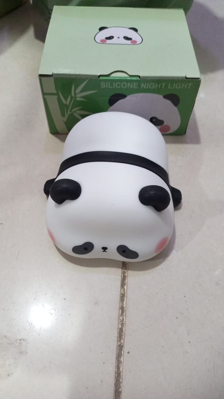 Cute Panda Silicone Night Light – Soft Touch LED Lamp