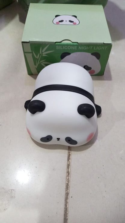 Cute Panda Silicone Night Light – Soft Touch LED Lamp