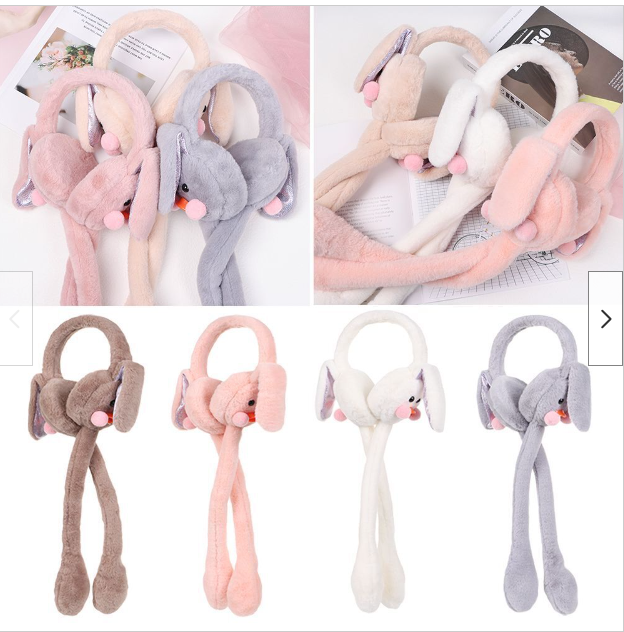 Soft Fluffy Rabbit Ears Headband | Moving Ears Plush