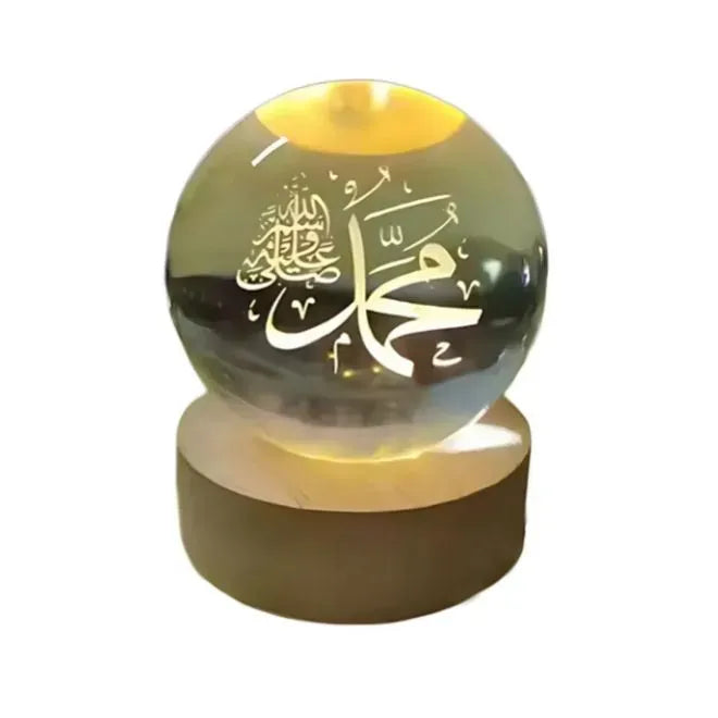 Crystal Ball 3D Arabic Night Lamp – Islamic Table Light