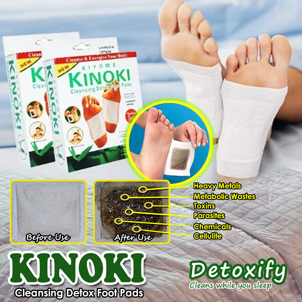Kiyome Kinoki Detox Foot Pads – Pain-Free Cleansing Patches for Night Detox, Stress Relief & Body Toxin Removal